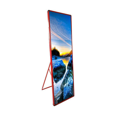 Hot sale advertising poster mirror led display P2.5 indoor waterproof cloth shop use led screen